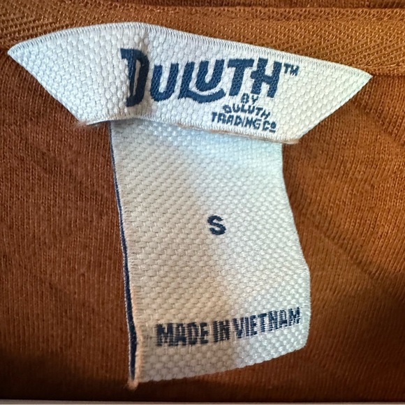 Duluth Trading Co Brown Quilted Snap Pullover Sweatshirt Sz S - Picture 5 of 6